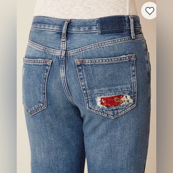 We The Free Patchwork Lux Boyfriend Jeans Size 28 - Picture 4 of 12